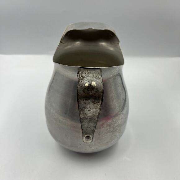 Vintage Pure Aluminum Pitcher MCM Ice Lip Guard Made In USA Serving 2 Quart - Picture 5 of 10